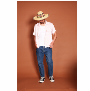 Benny_Satain Open Collar Shirt