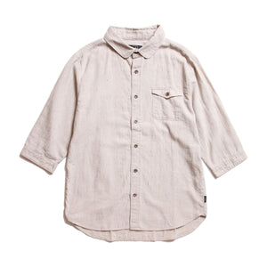 Morgan_Linen Cotton Quater Sleeve Stripe Shirt