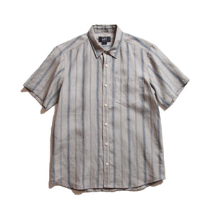 Kannon_Striped Linen S/S Shirt