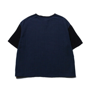 Alfred_Dual Layered Pullover Henry Neck T-Shirt
