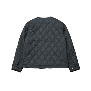 Wolf _ Light Wool  Loose Fit Quilt Baseball Jacket